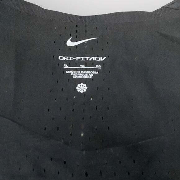 Nike Dri-FIT ADV AeroSwift Black Running Crop Top DM8728-010 Womens size XL New - Picture 4 of 7